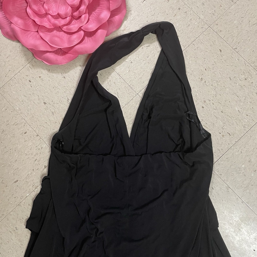 NWT $90 LANE BRYANT Womens Sz 26 Black Stretch Halter Dress - Picture 5 of 8